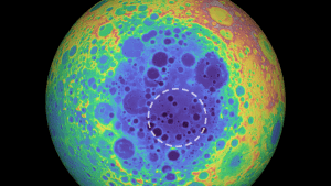 Une importante masse métallique au pôle sud de la Lune