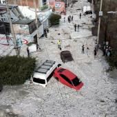 De la grêle sous les tropiques : Guadalajara tapissé de glace